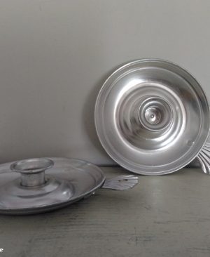 PALMATORIA PORTAVELAS ALUMINIO ANTIGUA VINTAGE