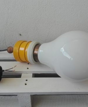 LAMPARA TECHO VINTAGE BOMBILLA METALARTE BULB INGO MAURER ESPAÑA AÑOS 60