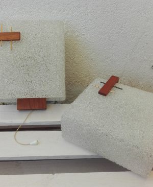 APLIQUE LAMPARA PARED MID CENTURY VINTAGE AÑOS 60 FRANCIA (2 UNIDADES)