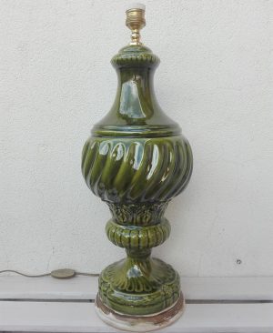 LAMPARA VINTAGE MANISES MESA PORCELANA CERÁMICA