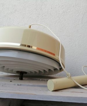 LÁMPARA TECHO VINTAGE RETRO UFO SPACE AGE AMARILLA 70s